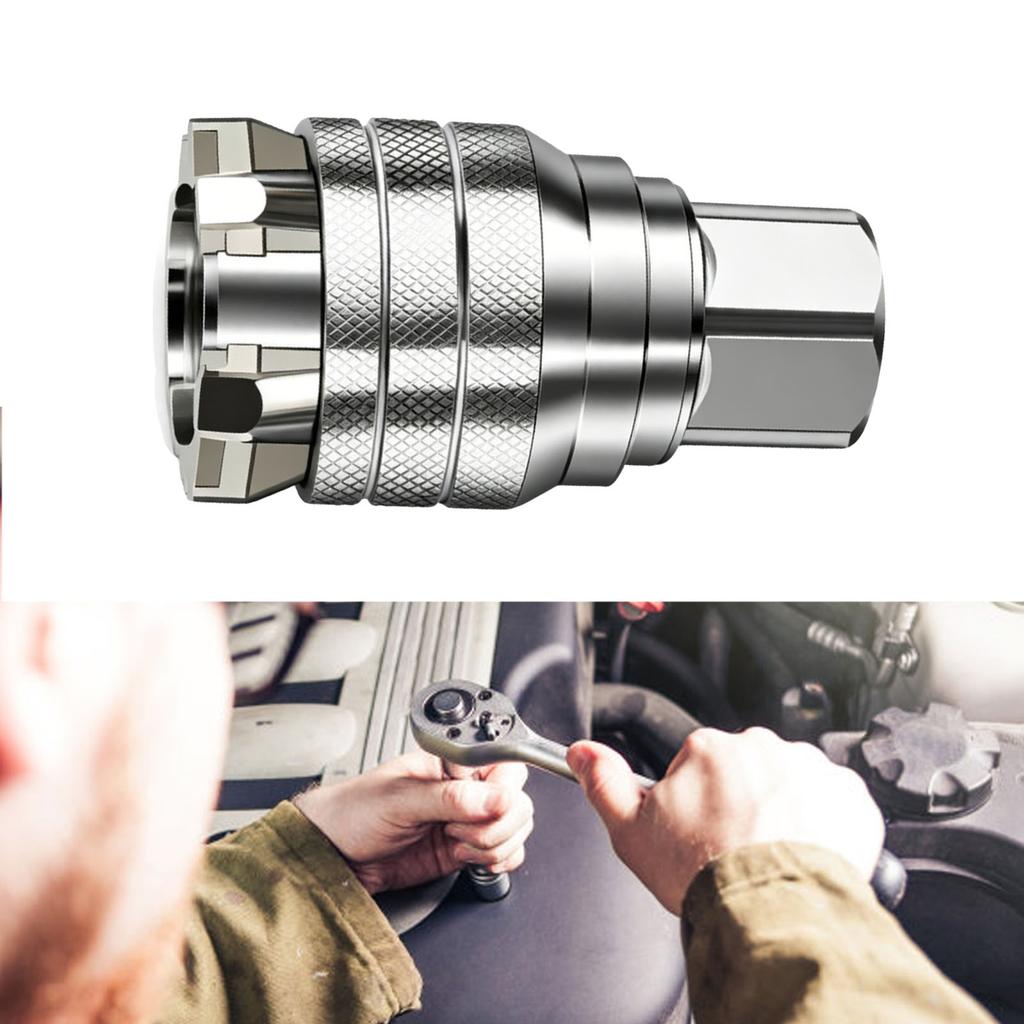 Socket Wrench Sleeve 10mm-19mm Socket Wrench Converter for 3Celsius8 Inch Drive Ratchet Wrenches