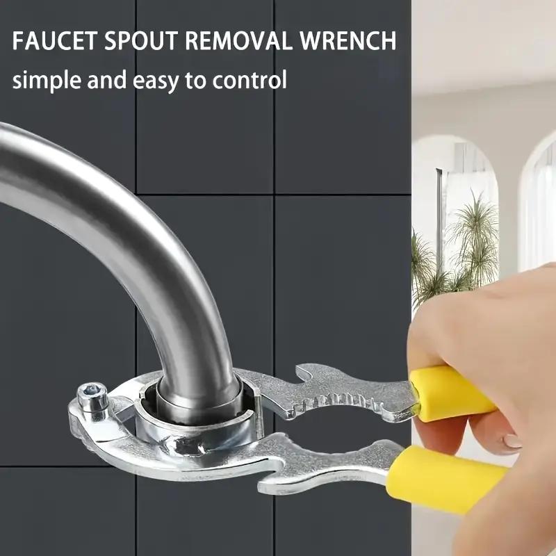 1 PCS Multi-function Faucet Aerator Wrench Spout Loosener Round Pipe Wrench Universal Disassembly Tool Clip