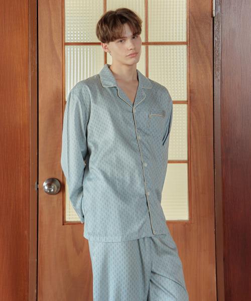 [May Flower] Barley Long Sleeve Modal Cotton Men's Plus Size Pajama Set [Shipped from Korea] 100% Authentic
