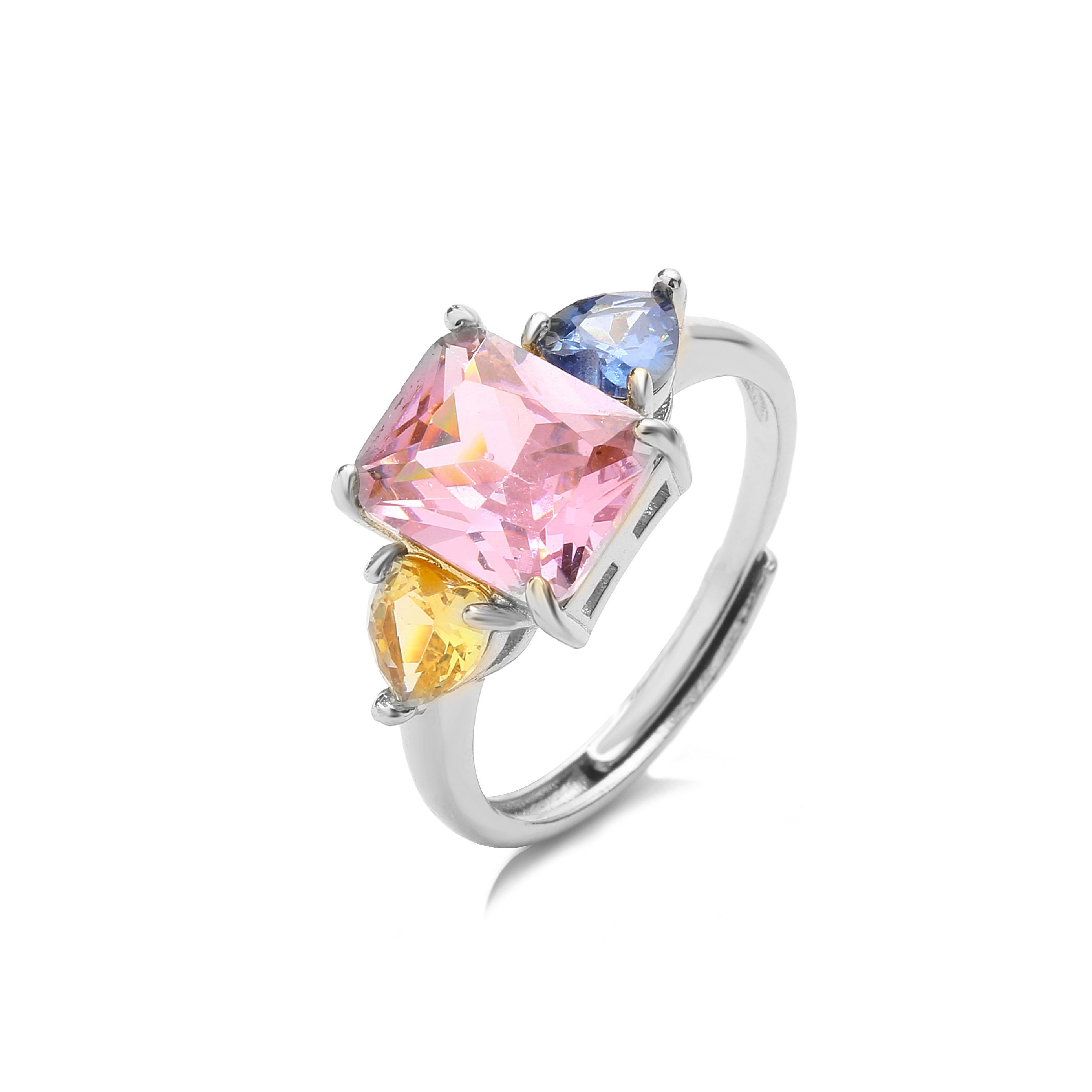 HECHENG Crystal Geometric Earrings Ring Bracelet Necklace Choker Women Wedding Square Oval Gold Copper Color Tennis Infinity Set