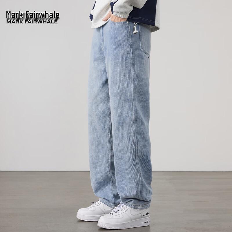 Mark Fairwhale Men's Loose Fit Straight Leg Denim Jeans