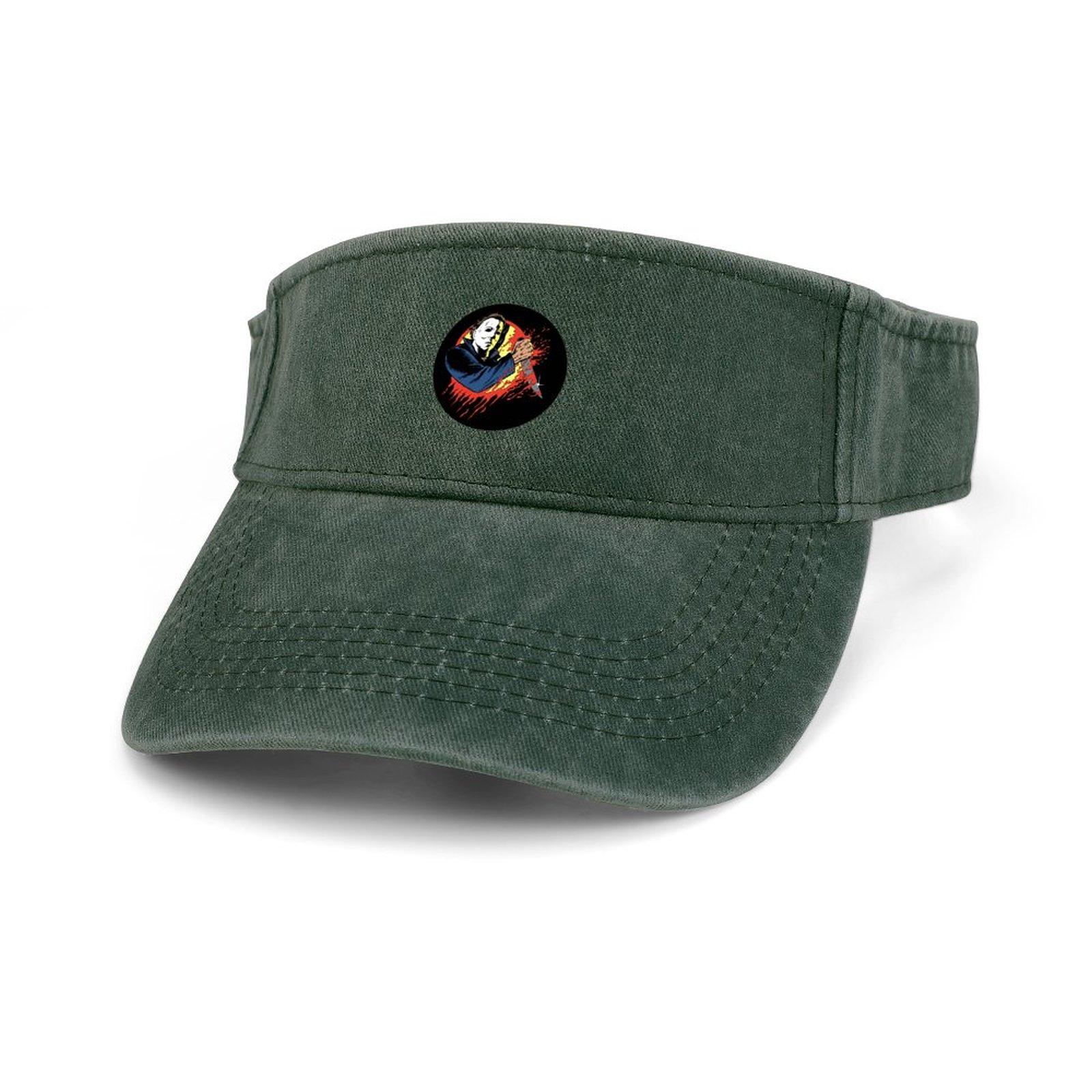 

Ужас Хэллоуин Майкл Майерс Солнцезащитный козырек Дырявый верх Ковбойские шляпы унисекс Женские спортивные бейсбольные теннисные кепки для гольфа Кепки с открытым верхом на заказ One size fits all