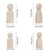 50pcs Wooden Peg Dolls Peg People Doll Bodies Wooden Figures Decorative Peg Doll People for Youngsters DIY Art Craft Painting