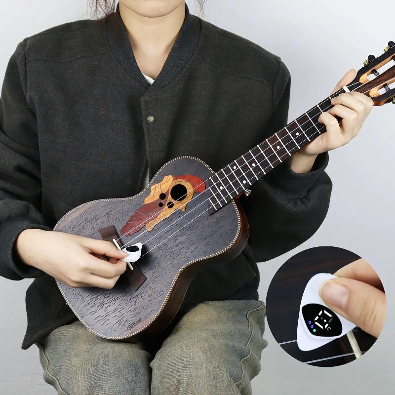 2-in-1 Tuner and Pick for Electric Guitar and Bass - Universal 12-Tone Equal Temperament Tuning Tool for Home Use Easy To Use