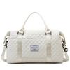 Ganve 35L Large Capacity Boston Fashionable and Waterproof Bag for Outdoor Sports Gym Swimming Golf Drum Travel Commuter White Women's 4-Way Bag,