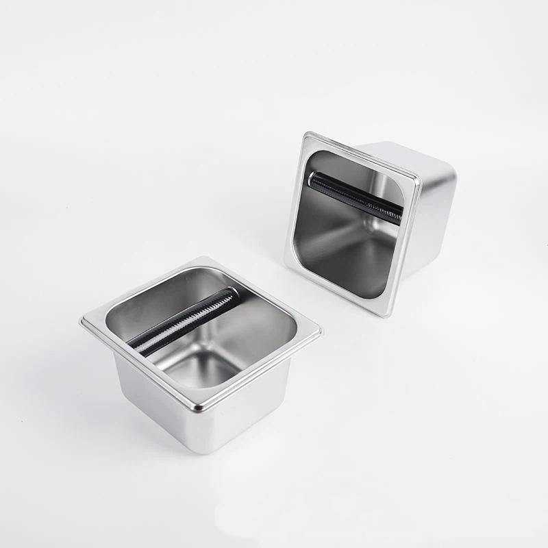 Coffee Knock Box Food Safe Stainless Steel Large Capacity Coffee Grounds Bin for Home Espresso Making Use