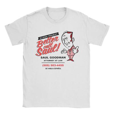 Men T-Shirt Better Call Saul  Goodman Breaking Bad 100% Cotton Tee Shirt Short Sleeve T Shirt Round Collar Tops Birthday Present