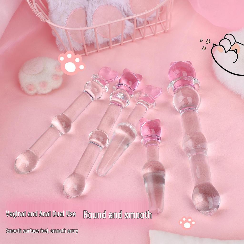 Transparenter Kristallglas-Butt-Plug Trainings-Prop - Erotisches SM Alternativspielzeug