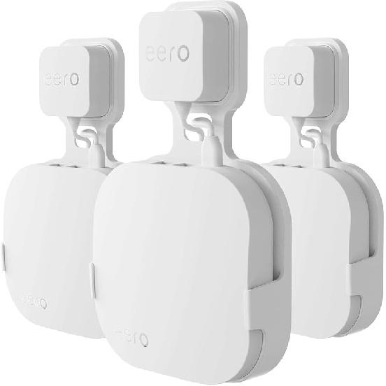 Wall Mount Holder for eero Pro Home WiFi System-Simple and Sturdy Wall Mount Holder Stand Bracket (NOT for eero 6 or eero pro 6), Without Messy Wires White(3 Pack)