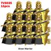 11pcs Medieval Elf Figures Orc Army Soldiers Vargr Raider Knights Building Blocks Bricks DIY Assemble War Toy Gifts for Kids Boy