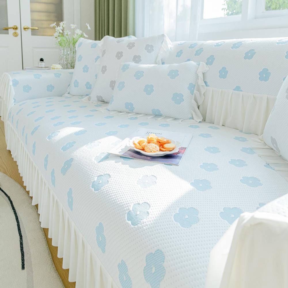 Frisk Ins Stil Is Silke Kjølig Sofapute Kjølematte for Sommer Sklisikker Sommer Sovematte Pute Sofatrekk