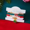 4Pcs/Set Christmas Tree Santa Claus Bracelet For Women Xmas Deer Snowflake Pearl Polymer Clay Beads Bracelets New Year Jewelry