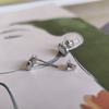Silver Earrings with Natural Mother-of-pearl, Cubic Zirkonia (2184713)