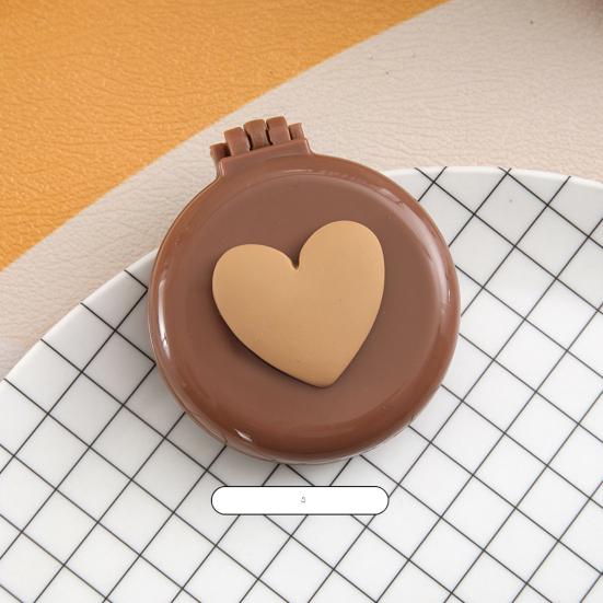 2-In-1 Mini Folding Hair Brush with Makeup Mirror Portable Travel Air Cushion Comb Women Girls Scalp Massage Detangling Brush