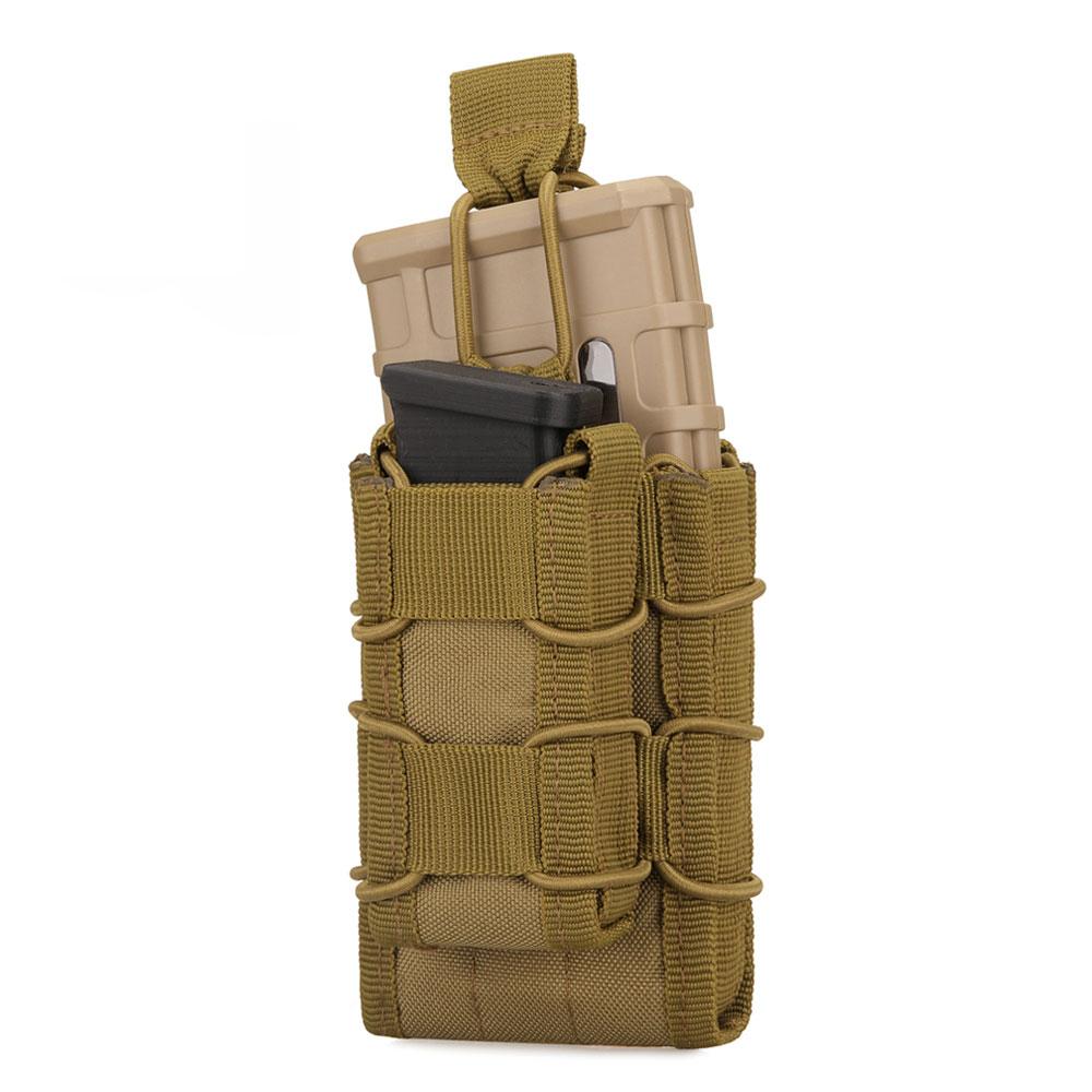 Molle Tactical Magazine Pouch Double Decker Single Airsoft Tactical AR M4 AR15 Rifle Pistol 9mm Mag Carrier Pouches Accessories