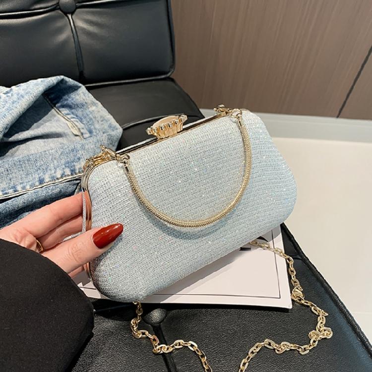 PU Leather Glittering Evening Bag Wedding Crossbody Handbag Purse for Parties