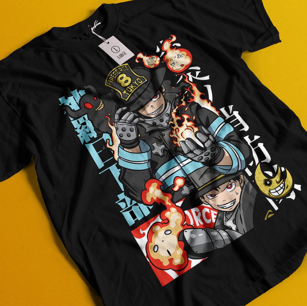 

Fire Force Shirt Shinra Tshirt Benimaru T-Shirt Maki Tee Arthur Tamaki Kotatsu L