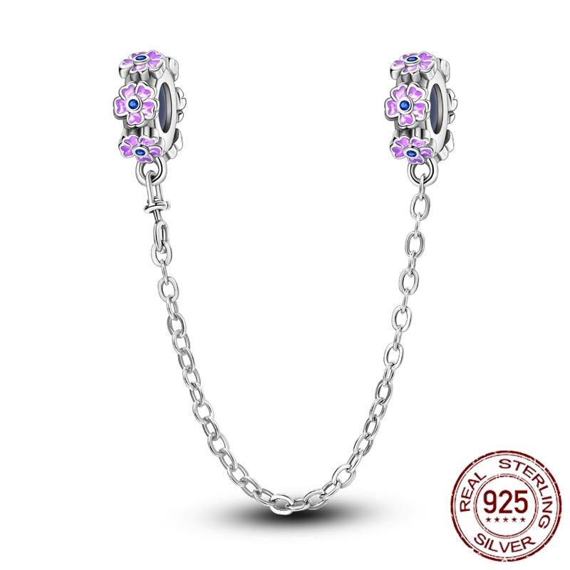 Copper Stars Moon Sun Clover Safety Chains Pendant Charms Beads Fit Original Bracelets Diy Jewelry Gift For Women