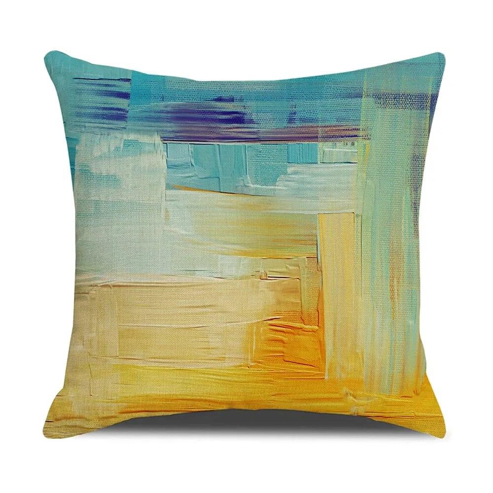 Abstract Color Pillowcase 45x45cm Retro Graffiti Print Cushion Cover Sofa Chair Polyester  Modern Room Home Decoration