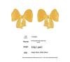 Qiong Yao European Style Bow Stud Earrings, Stainless Steel, Colorfast, Hypoallergenic, Simple Design for Women