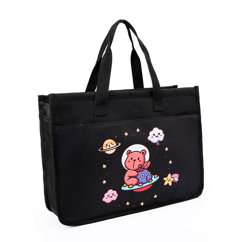 

Большая вместительная мультяшная парусиновая сумка для книг для детей - Прочная, грязеотталкивающая, износостойкая, ручная сумка для репетиторства