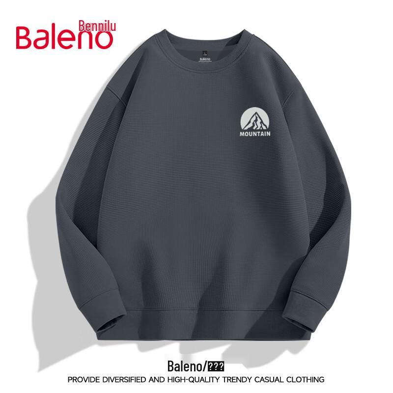 Baleno Men's Waffle Knit Crew Neck Sweatshirt