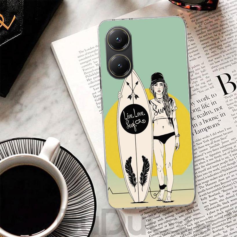 Surf Board Aesthetic Cover For Xiaomi Poco X7 X6 X5 Pro X3 Nfc F7 Ultra Phone Case F6 F5 X4 F4 Gt F3 M6 M5S M4 M3 Print Shell Po