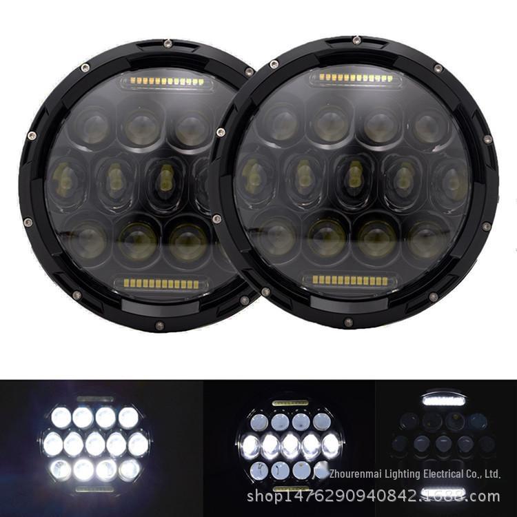 

7-inch LED Headlights for Jeep Wrangler - 75W Silver Base