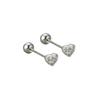 Heart Shaped Stud Earrings With Micro Zirconia Simple And Elegant Heart Earrings For Women Fashionable And Delicate Jewelry