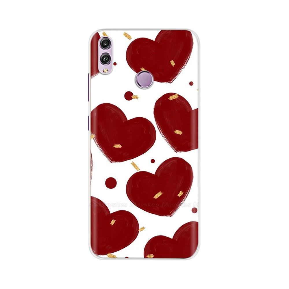 Für Honor 8X Hülle Mode Klare Bunte Weiche Handy-Rückabdeckung Für Huawei Honor 8X Silikon Funda Stoßfänger Schalen für Honor 8X