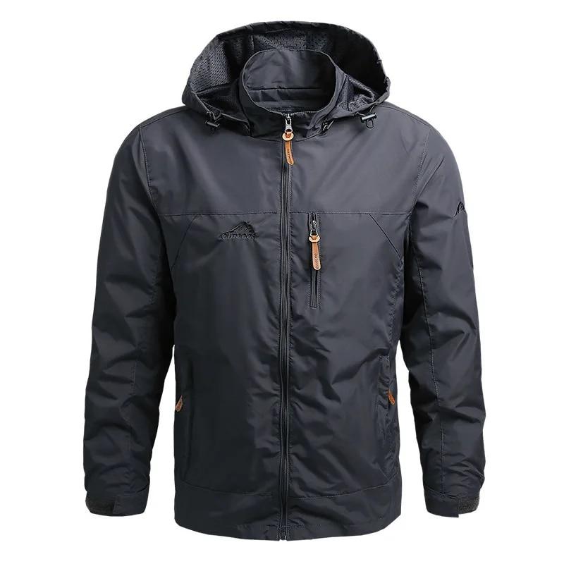 

Tactical Jacket Men Spring and Autumn Military Windproof Waterproof Combat Quick Drying Jackets Hooded Thin Coats Male M-5XL Asian M(50-55KG)