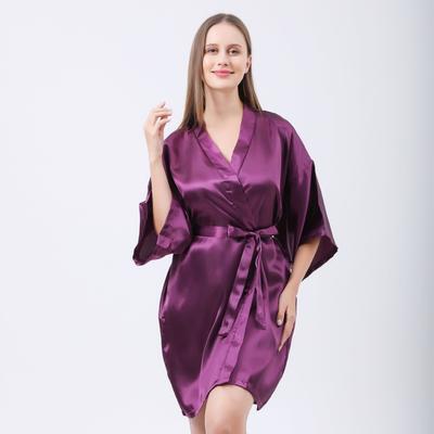Jedwabny Błyszczący Szlafrok Plus Size Moda Temperament Elegancki Jednolity Kolor Piżama Domowa Siostry Szlafrok Poranny Szlafrok na Imprezę Wygodna Odzież Domowa