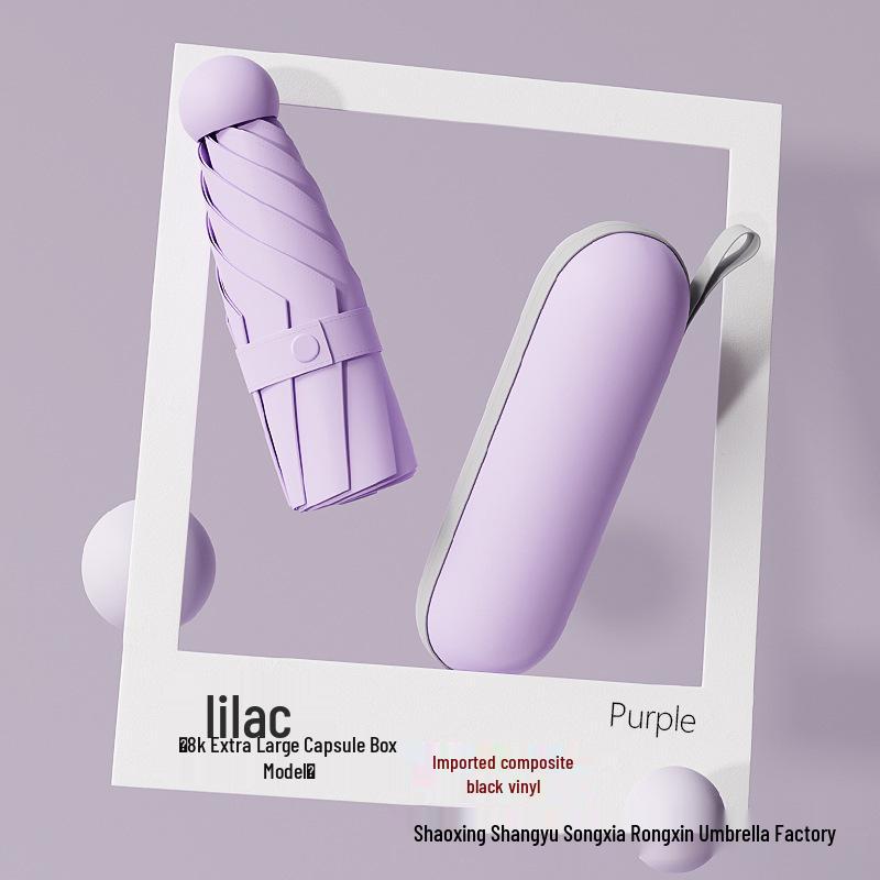 Compact Five-Fold Umbrella: Portable Pocket Sunshade & Rain Parasol for Women, Anti-UV Sunscreen Protection.