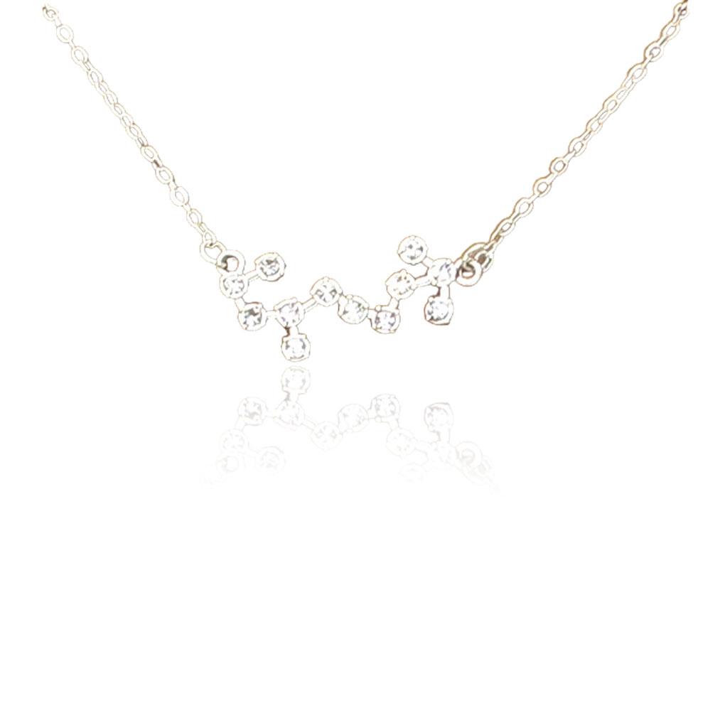 Ins Twelve Chic Friendship Necklace Sign Chain Jewelry Creative Charm Pendant DIY Rhinestone Zodiac for Lover Festival Gifts