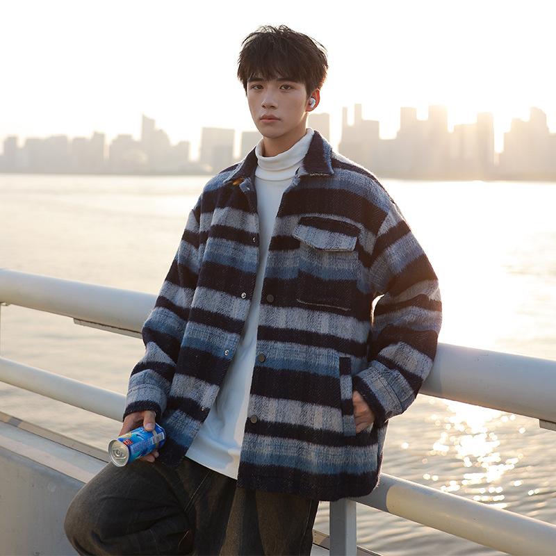 

Ретро Куртка высокого класса для мужской осени и зимы в стиле «маленький аромат», новая шерстяная куртка XXL