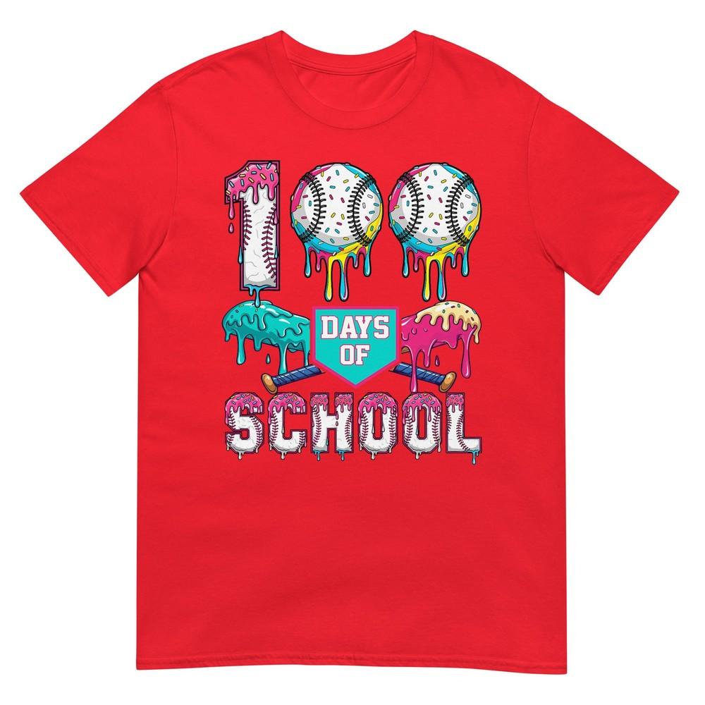 100 Days Of School Boys Kids 100th Day Of School Baseball TShirt S