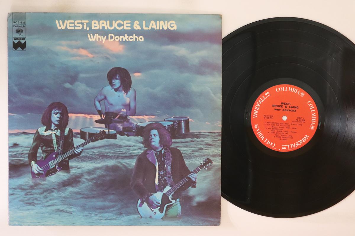 

LP Record WEST, BRUCE & LAING - Why Dontcha KC31929,C31929 COLUMBIA 1972 US Rock Used
