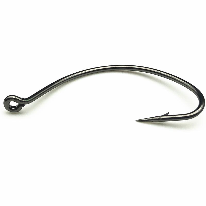 Oem Top Right 9160 100pcs/bag High Carbon Steel Wacky Worm Fishing Hooks Wide Offset Wacky Rig Hooks