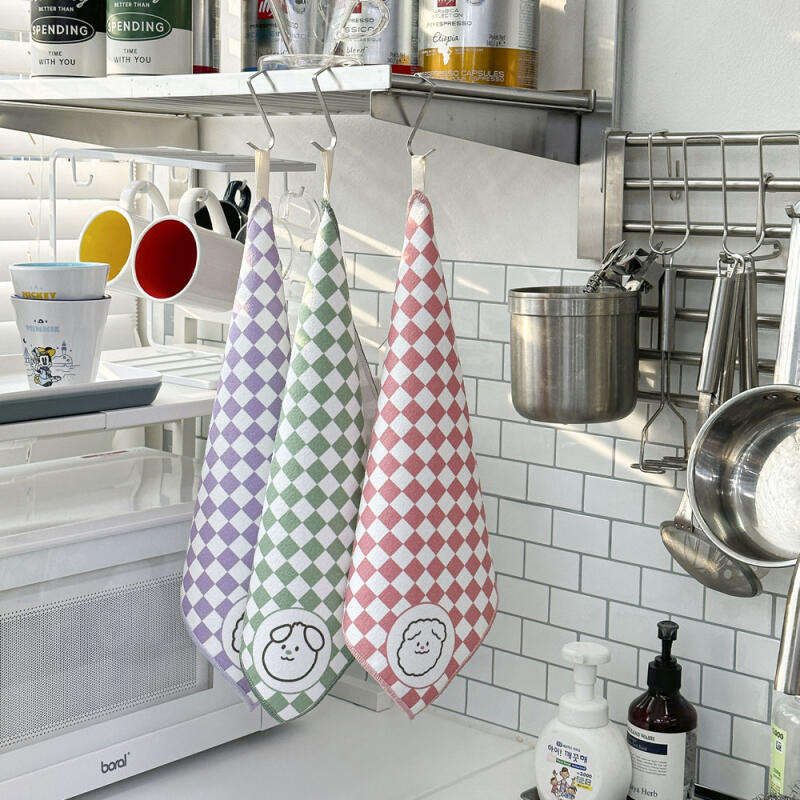 

Mungsuri Checker Kitchen Cloth 3 Colors Pink (Mungil)