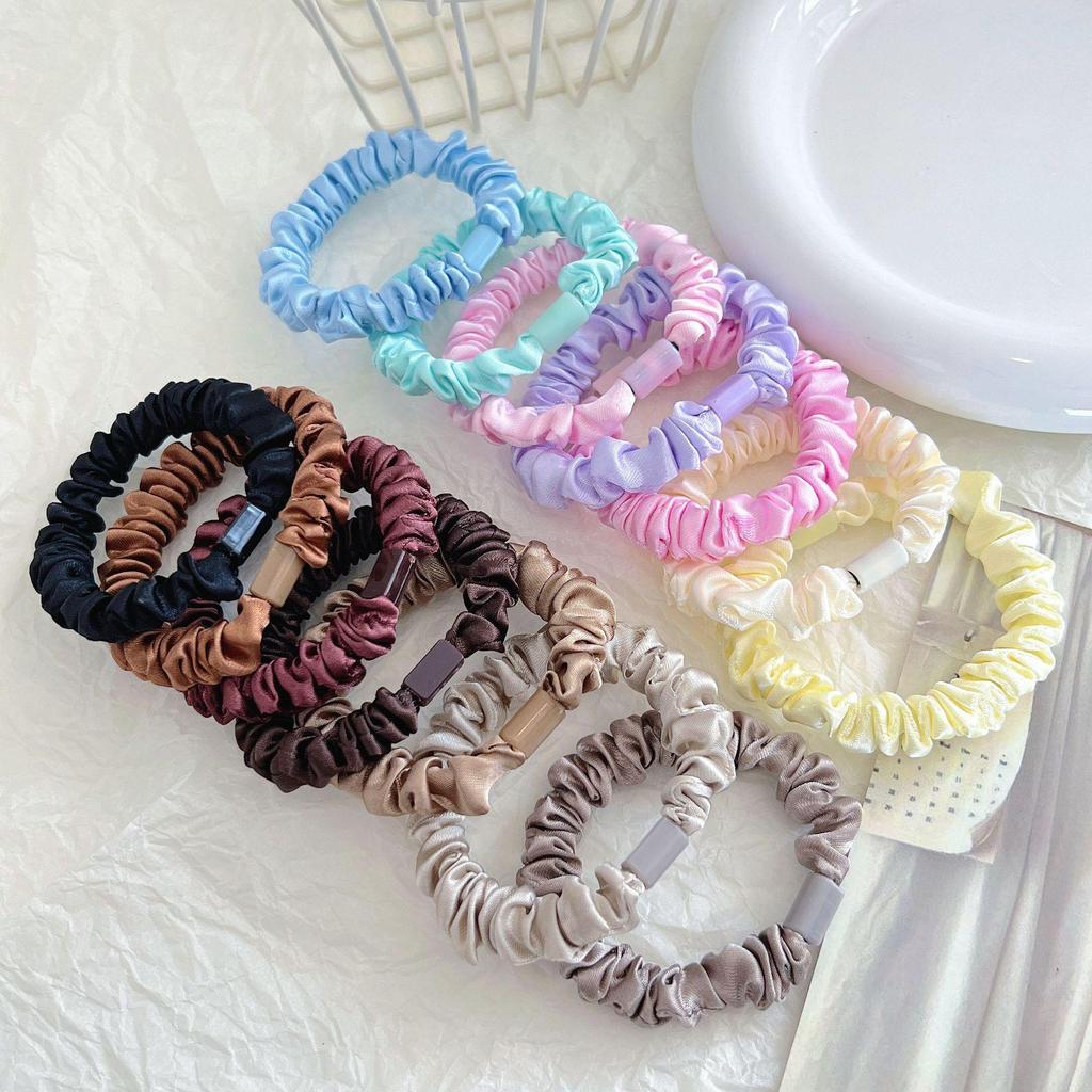 Koreańska gumka do włosów o wysokiej elastyczności: Cienka, Prosta, Płaska Konstrukcja Klamry