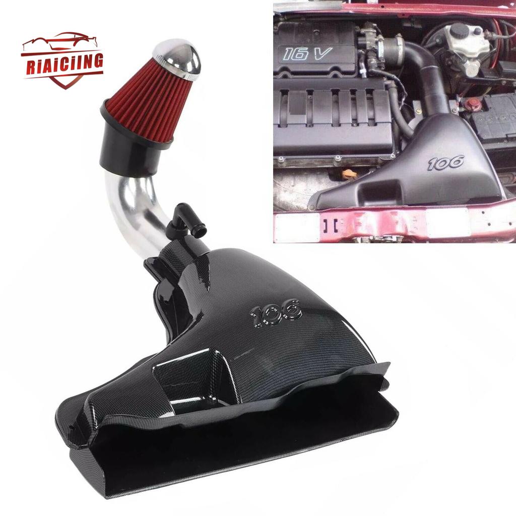 Car High Flow Air Inlet Systems Intake Box Air Filter For Peugeot 106 VTS Fiber Style Car Parts Automobile Parts Air Inlet