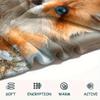 Fox Print Flannel Blanket, High quality Comfortable for All Seasons, Home Decor, Warmth and Comfort, Perfect for Christmas Gifts