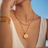 Artistic Crafted Flower Crystal Pendant Set Natural Stone Flower Pendant Charm For Handmade Jewelry And Necklace