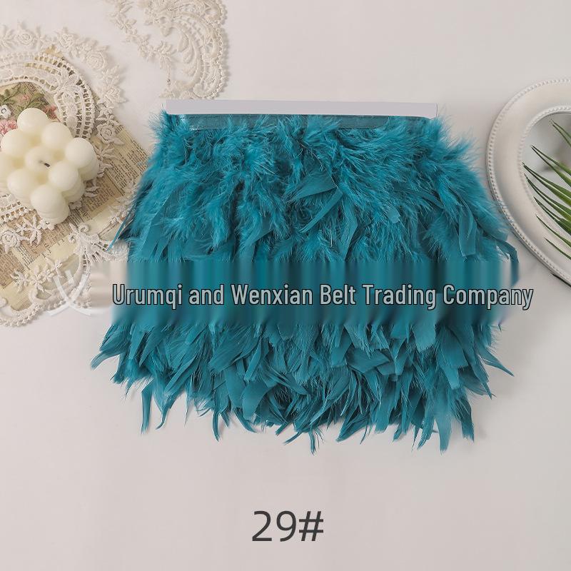 10-15CM Turkey Feather Trim for Clothing, DIY, and Jewelry Decor