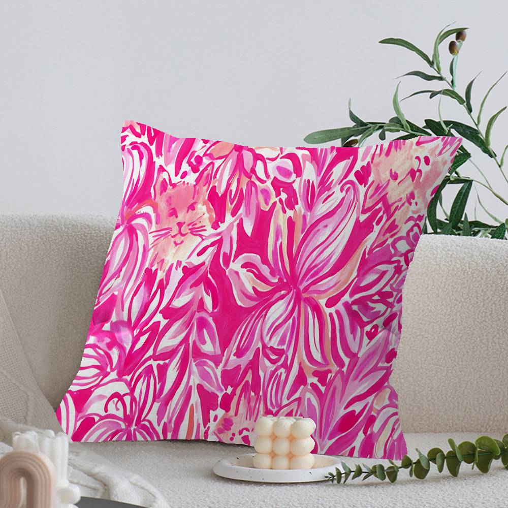 Fashion L-Lilly pulitzer Anime Personalized Pillow Cover Kids Bedroom Wild Party Decor Pillowcase kid Birthday shower Gift