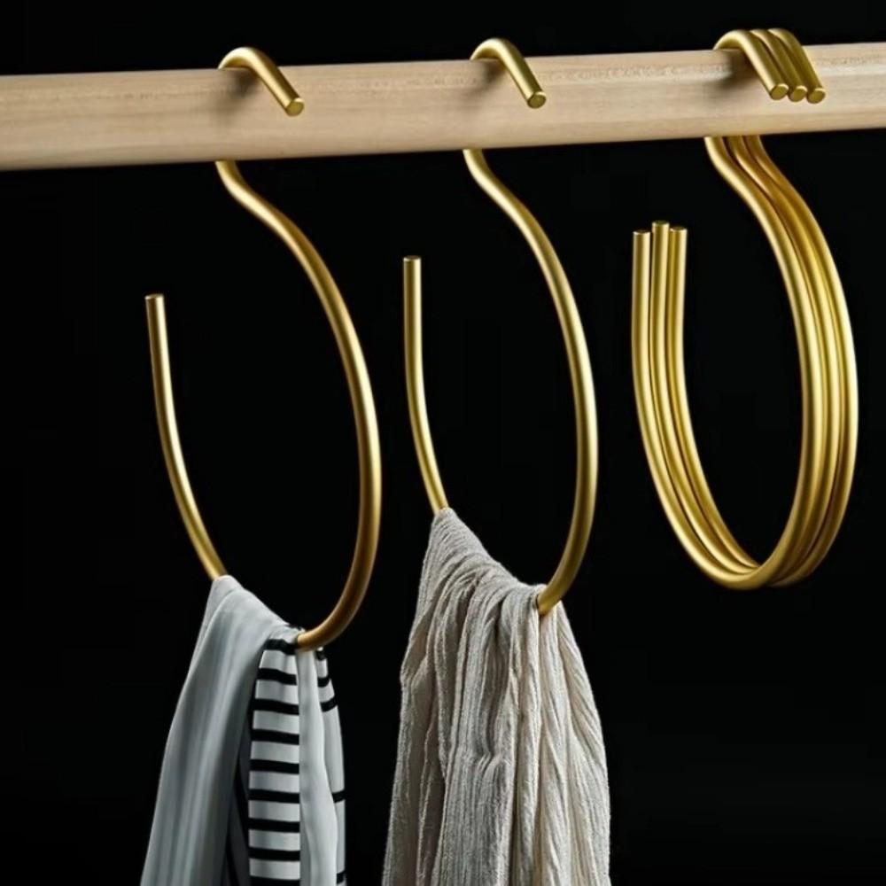 2PCS Aluminum Zinc Zinc Alloy Scarf Bag Hook Space-Saving Closet Organizer Hooks Clothing Hanging