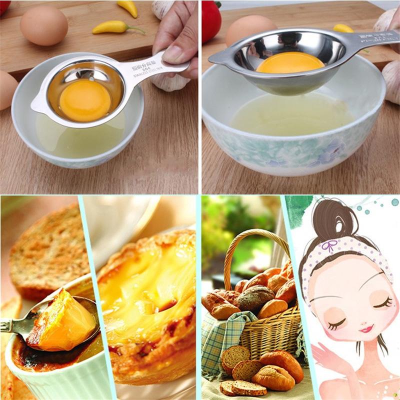 Stainless Steel Egg White Separator Tools Eggs Yolk Filter Gadgets Kitchen Accessories Separating Funnel Spoon Egg Divider Tool