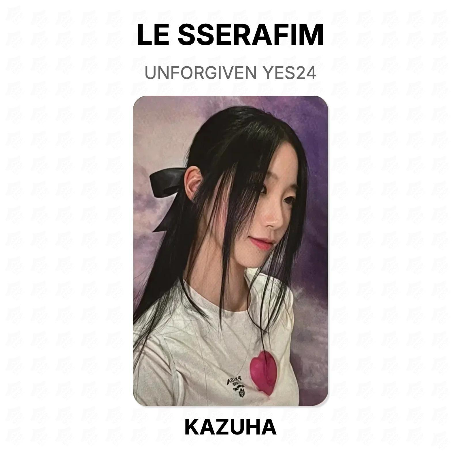 LE SSERAFIM UNFORGIVEN YES24 Official Photocard KAZUHA