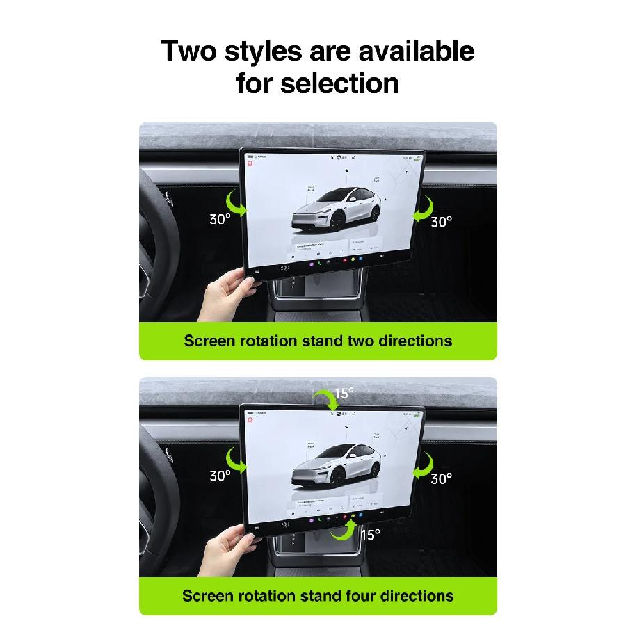 Supporto Rotante per Schermo per Tesla Model Y L Juniper Model 3 Schermo Console Centrale Highland Staffa Rotante Regolazione 4 Direzioni