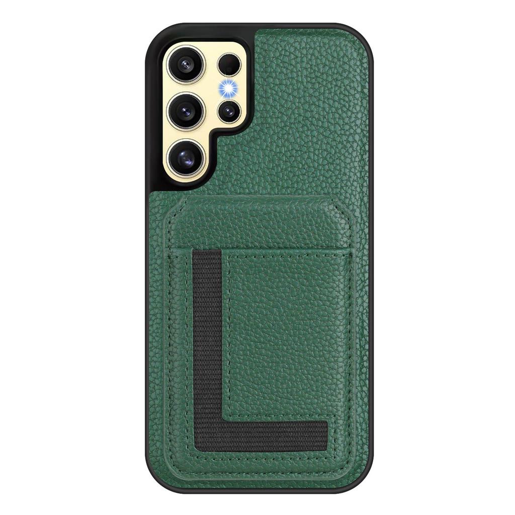 For Samsung Galaxy S24 Ultra CX01 Magnetic Case TPU+PU Leather Phone Back Cover with Detachable Card Holder